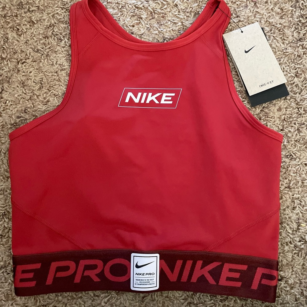 NWT Nike Pro Dri-FIT Women's Graphic Crop Tank Size S